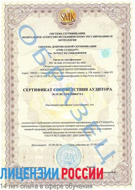 Образец сертификата соответствия аудитора №ST.RU.EXP.00006174-1 Соликамск Сертификат ISO 22000